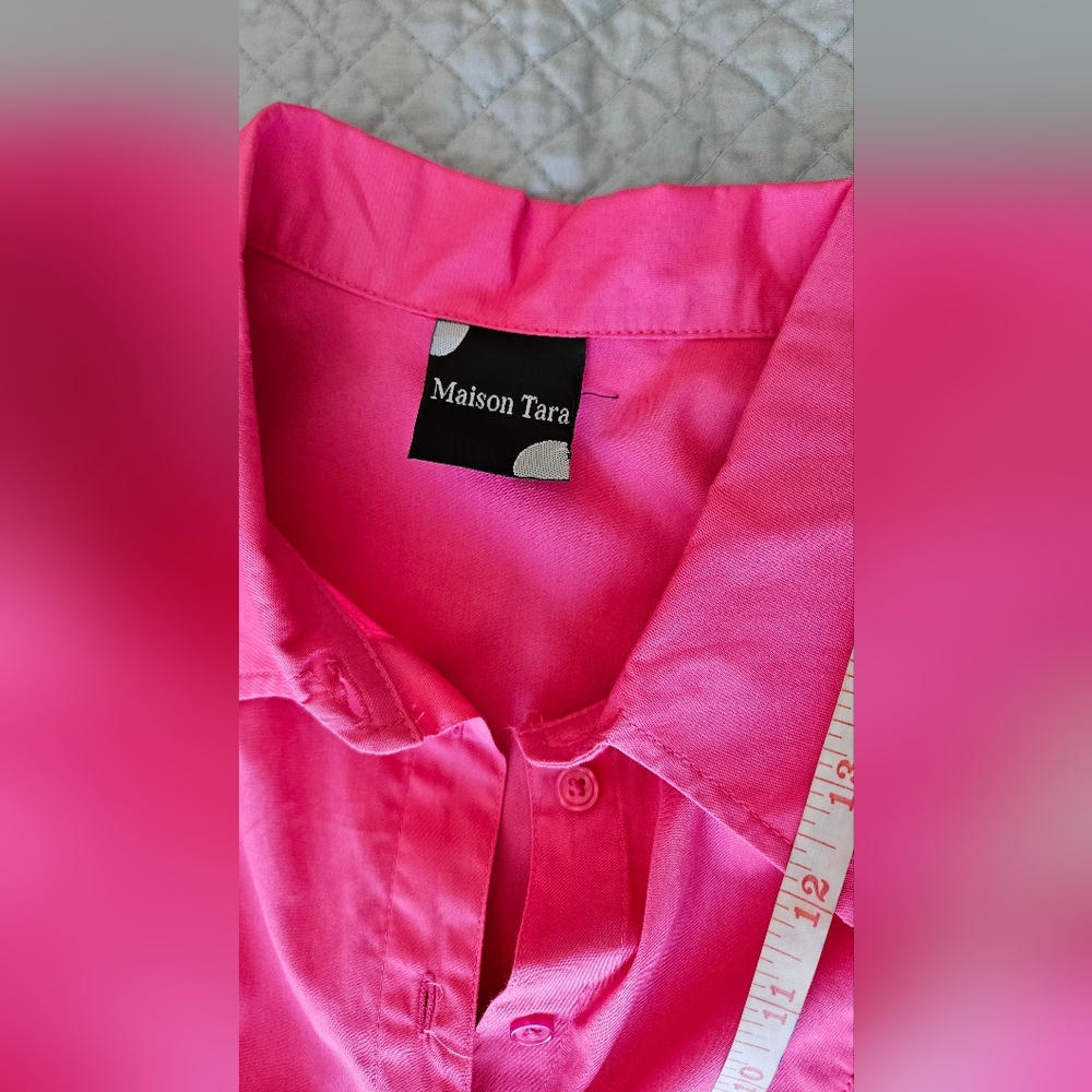 Pink Ruffled Button-Down Dress - Picture 10 of 15